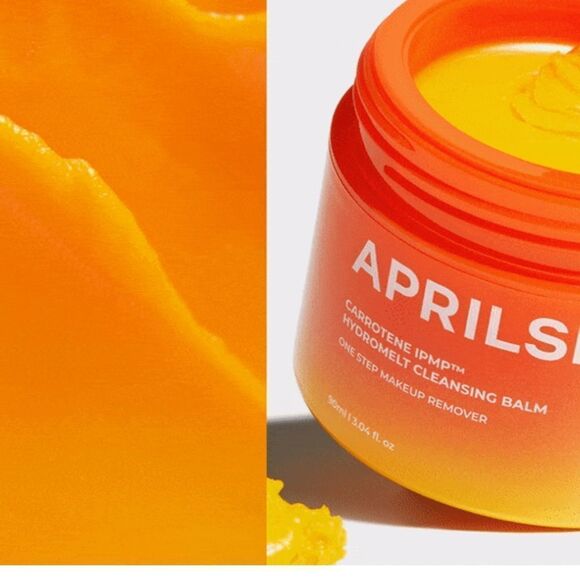 APRILSKIN Carrotene IPMP Hydromelt Cleansing Balm remove makeup helps acne prone - Picture 3 of 10